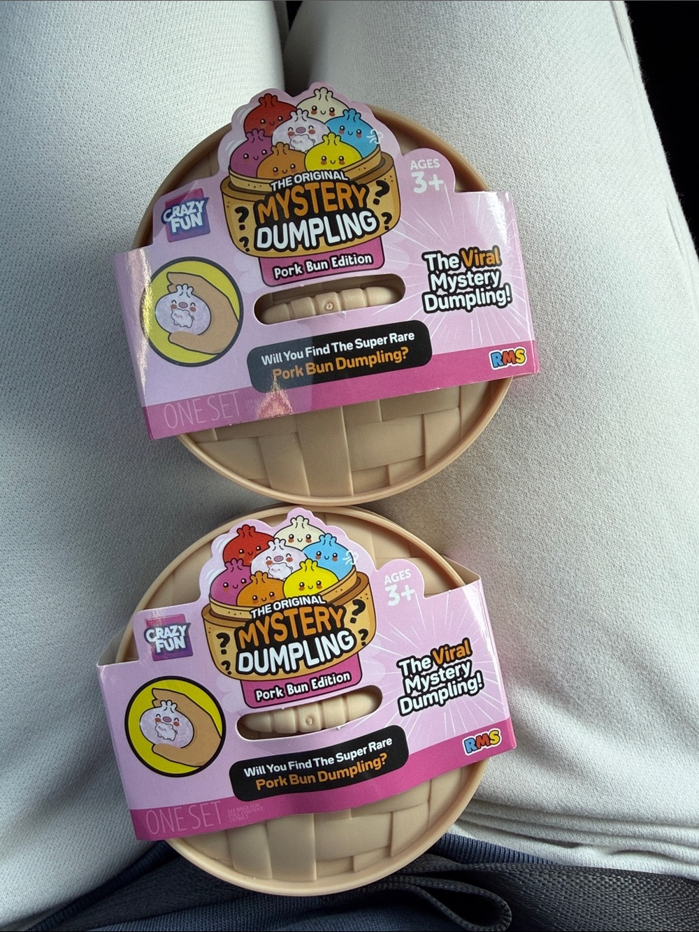 Mystery Dumpling Pork Bun Edition Kids Toy - Pink Box with Beige Steamer
